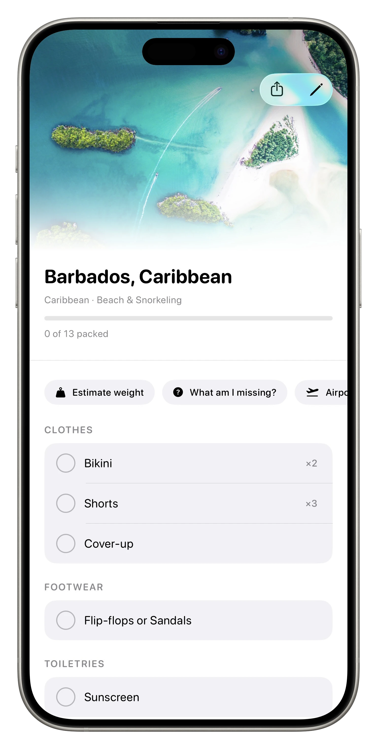 Packd App Screenshot