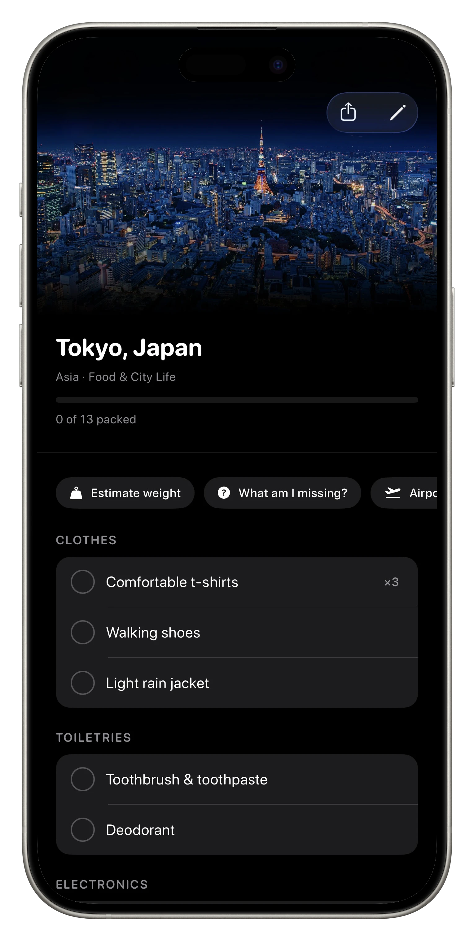 Packd App Screenshot