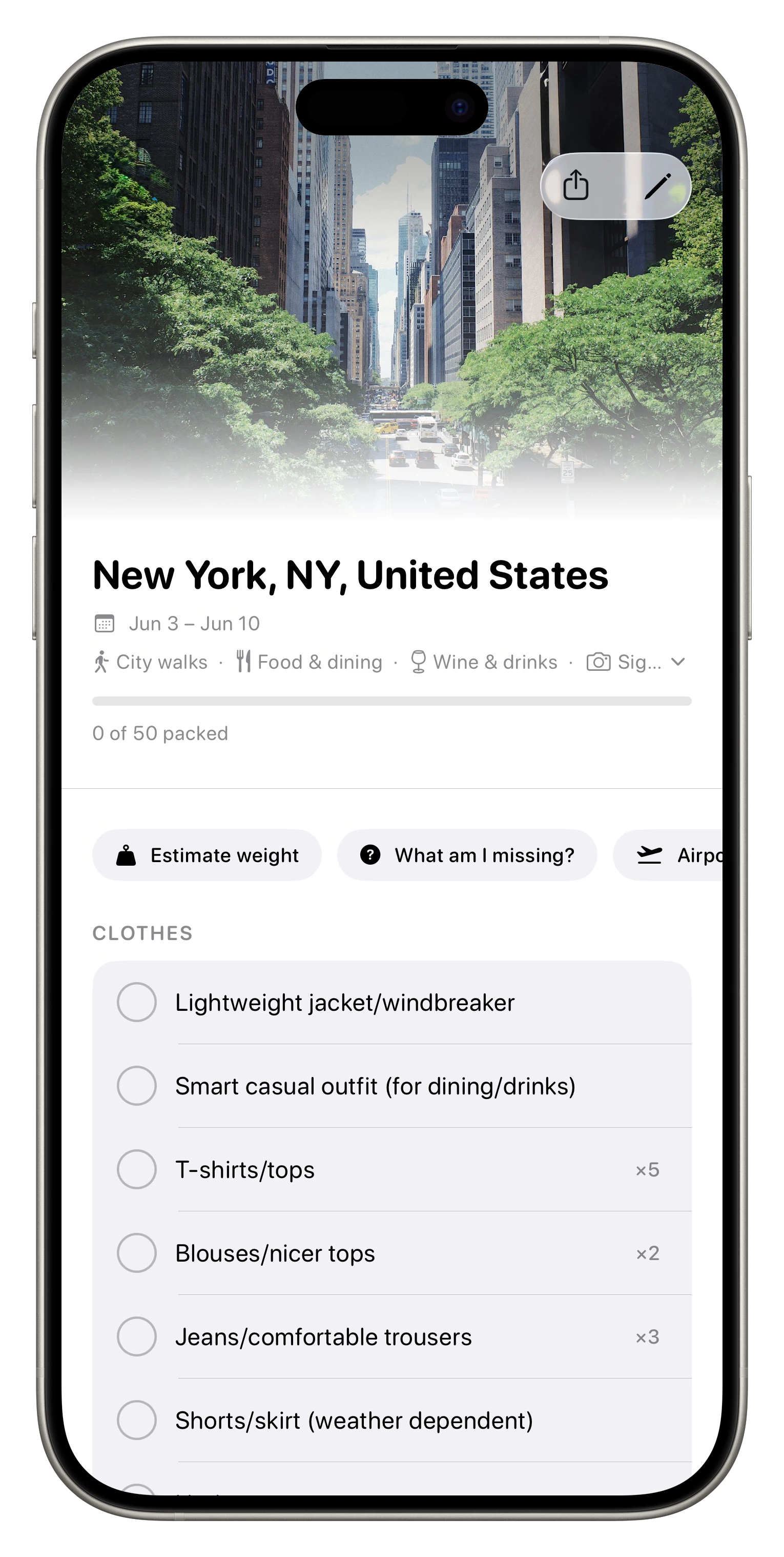 Packd App Screenshot