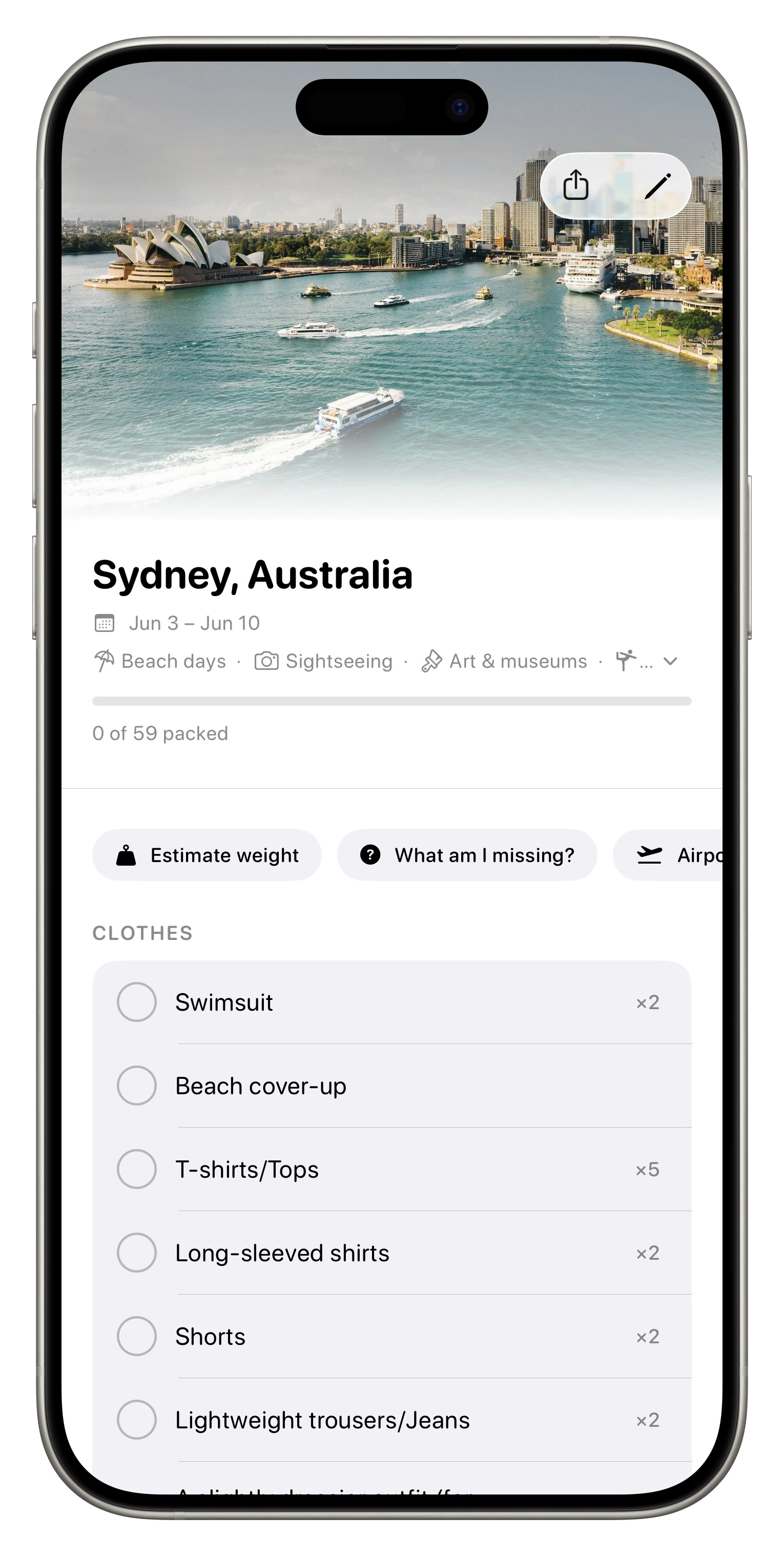 Packd App Screenshot